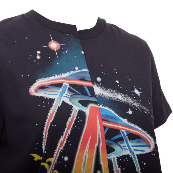 Stella Mccartney All Is Love UFO Bias Cut Cotton T-Shirt